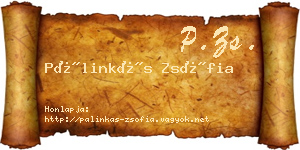 Pálinkás Zsófia névjegykártya